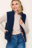 Plaid/Corduroy Reversible Vest