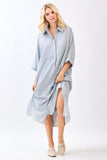 Pinstripe Denim Oversized Dress