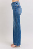 Highwaist Contrast Thread Straight Jean Md.