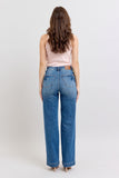 Highwaist Contrast Thread Straight Jean Md.