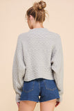 Brushed Marled Cable Knit Sweater
