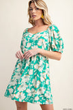 Soft Floral Babydoll Tiered Dress