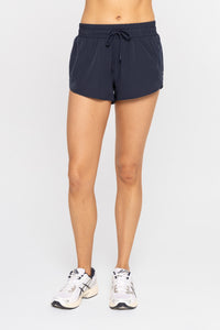 Drapey Mini Active Shorts Navy