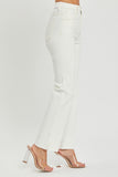 High Rise Straight Jean w/ Side Slit Cream