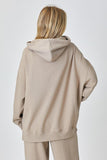 Soft Knit Oversized Hoodie Shirt Sand