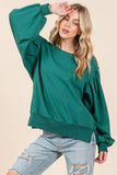 Loose Fit Bubble L/S Sweatshirt Green