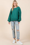 Loose Fit Bubble L/S Sweatshirt Green