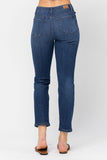 High Waisted ZigZag Button Fly BF Jean