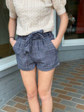 Woven Herringbone Shorts