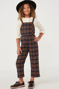Girls Plaid Flannel Overalls