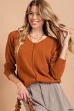 Soft Brushed Outseam Sweater